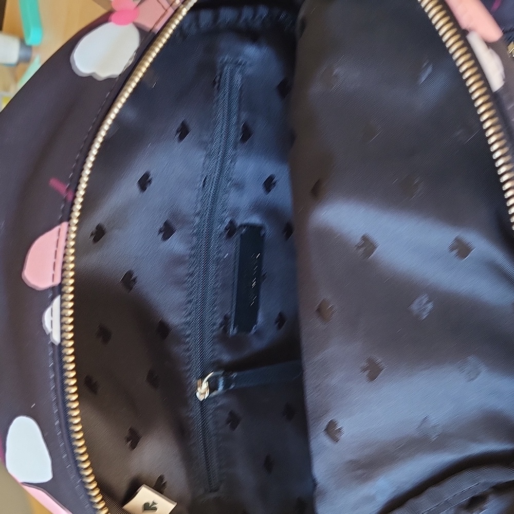 Kate Spade Black and Pink Floral Backpack - Picture 5 of 6
